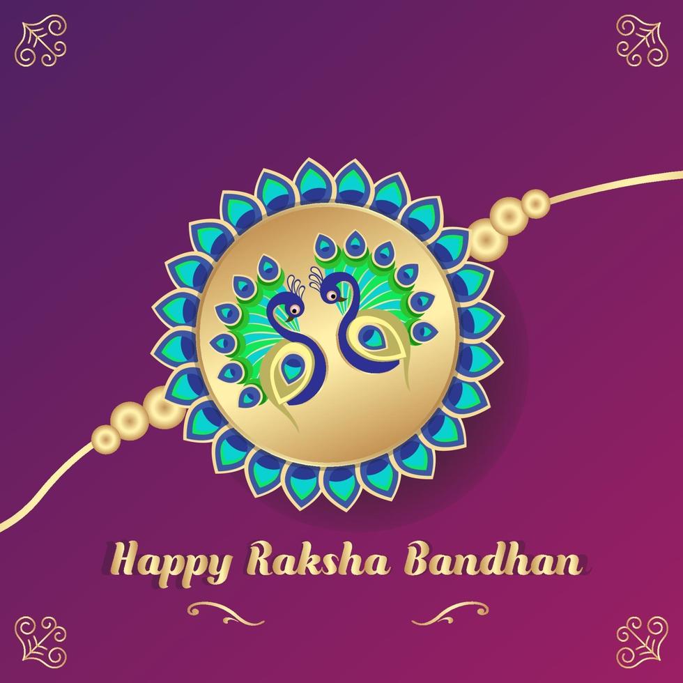 glad raksha bandhan lyxiga festliga hälsningar gratis vektor