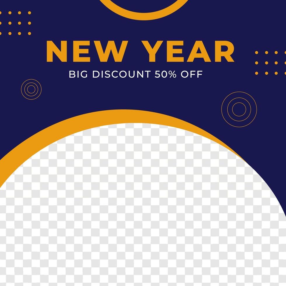 New Year Sale Feed Design Social Media Post Vorlage vektor