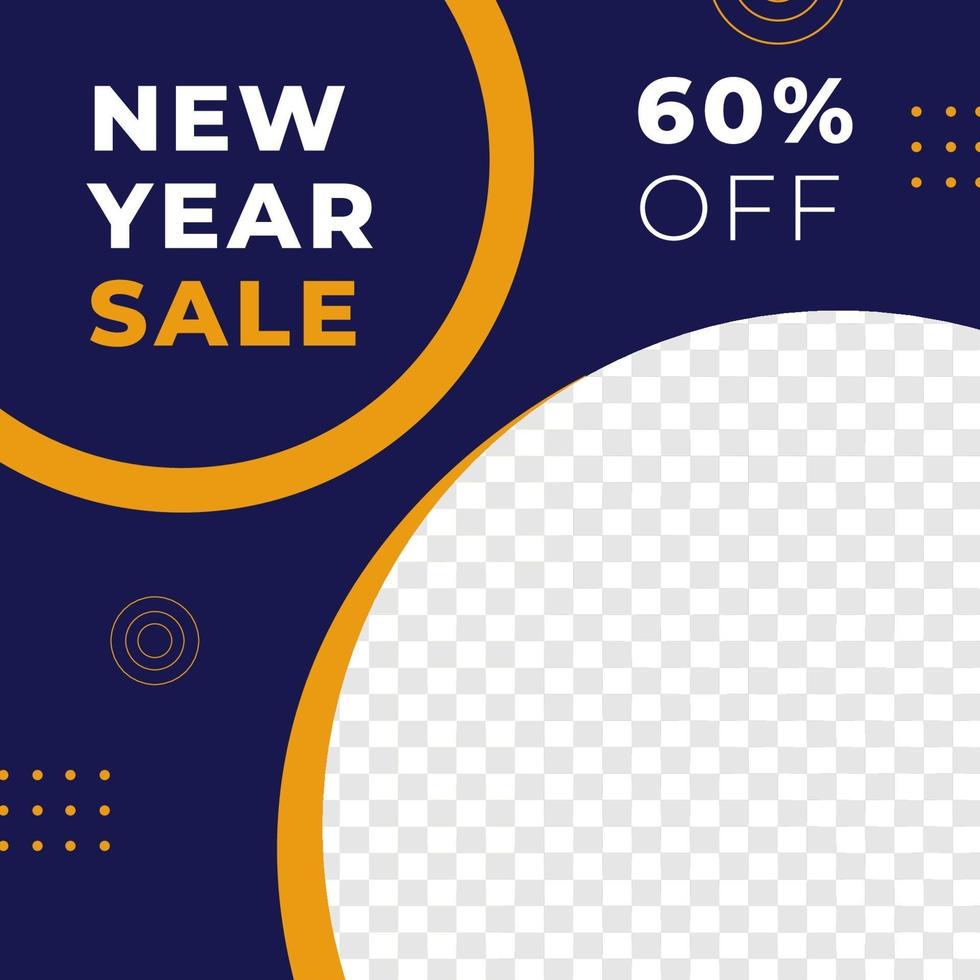 New Year Sale Feed Design Social Media Post Vorlage vektor