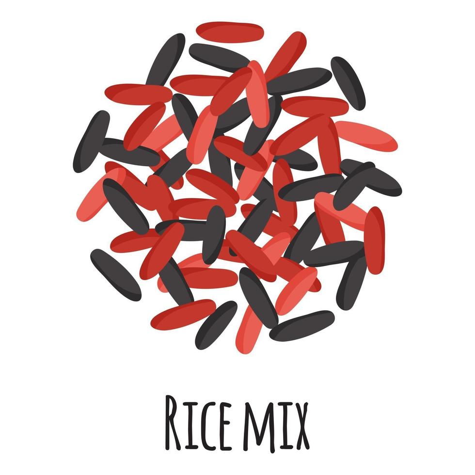 svart och rött risblandning för mallodlare och marknadsföring. vektor
