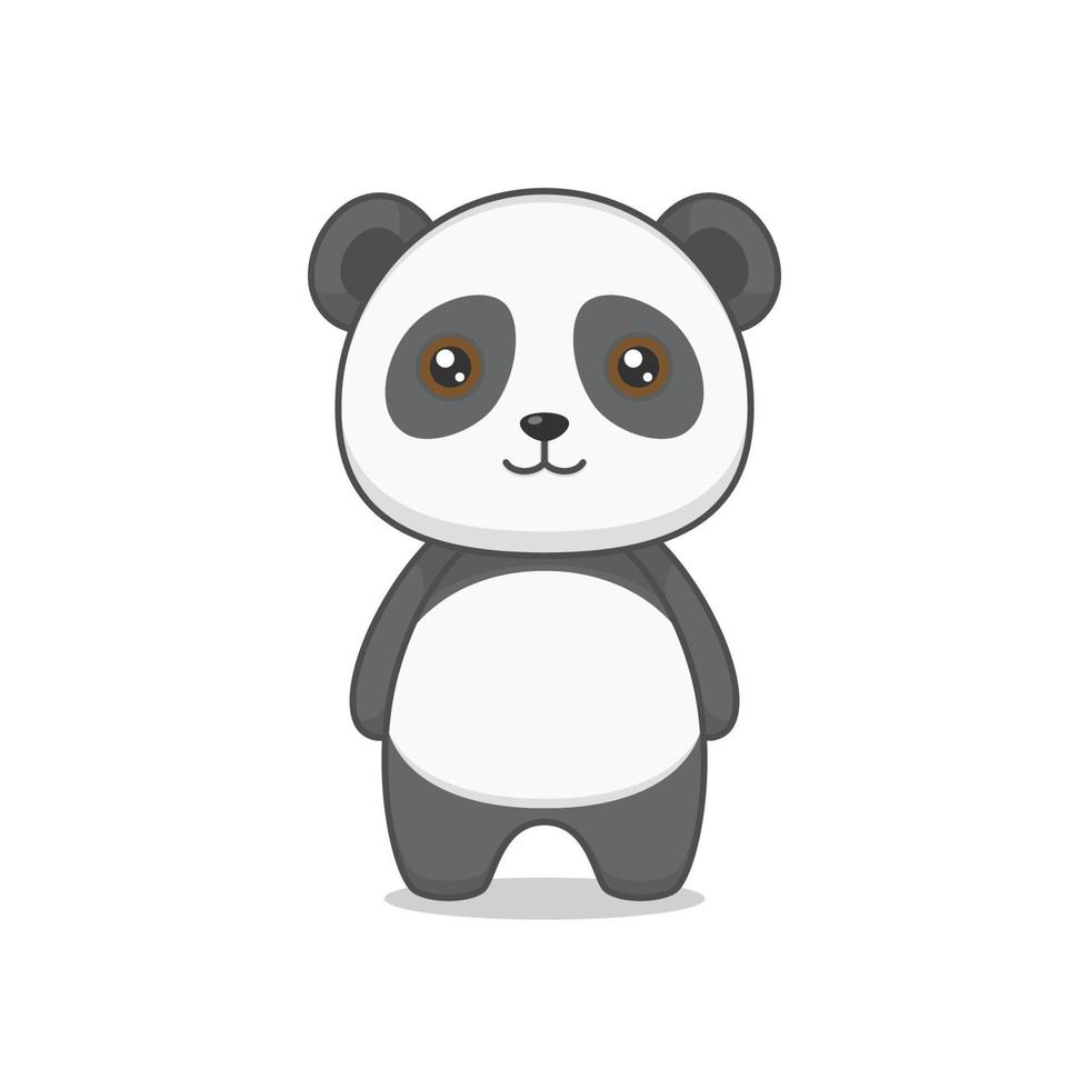 söt panda seriefigur vektor