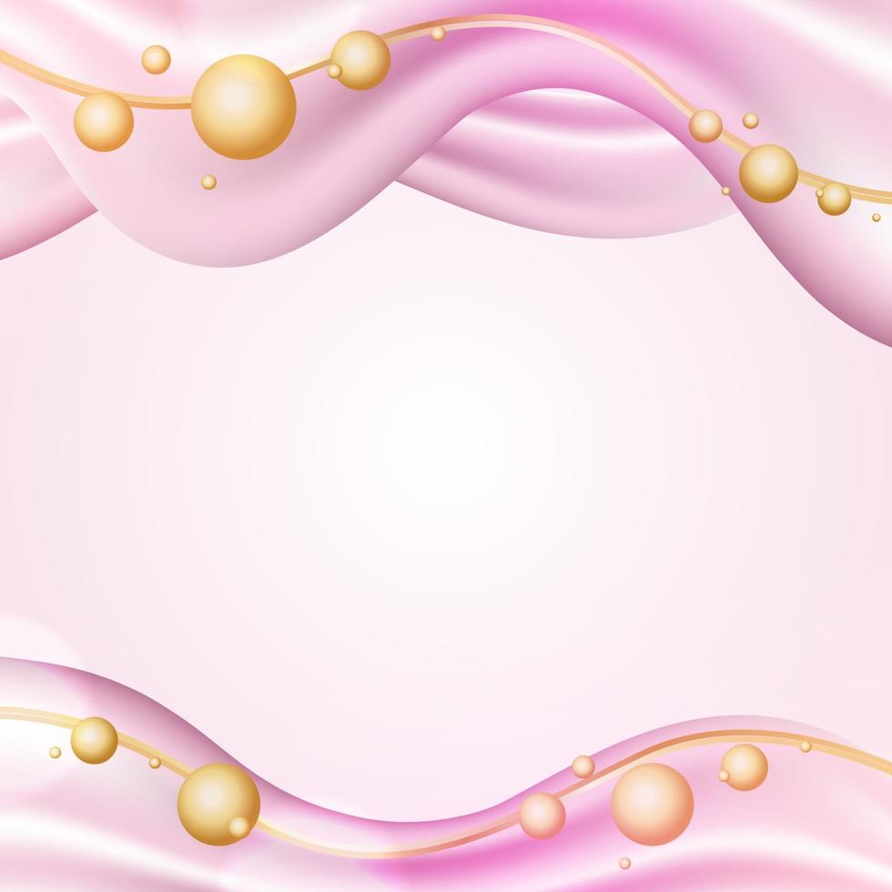luxuriöser rosa Hintergrund mit Goldakzent vektor
