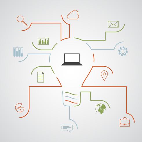 Glühbirne und Infografik Icons, Vektor