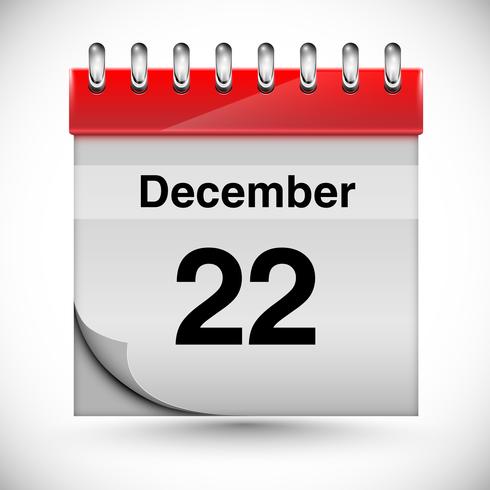 Kalender für Dezember, Vektor