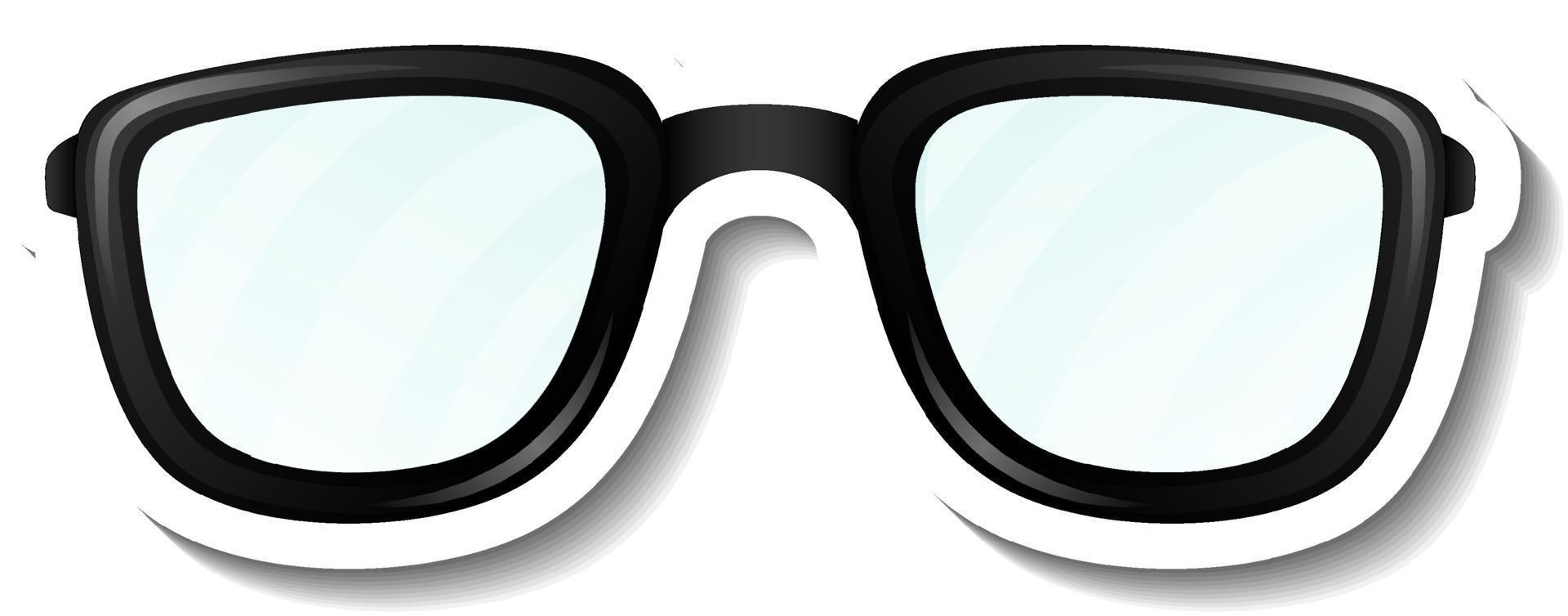 eine Stickervorlage mit Brillengläsern vektor