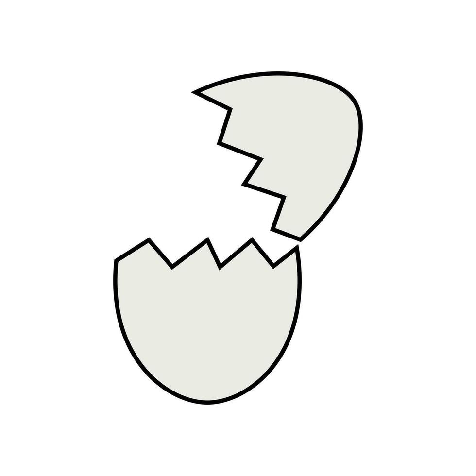 gebrochen Ei Symbol Vektor Illustration. gebrochen Ei geradlinig Farbe Symbol