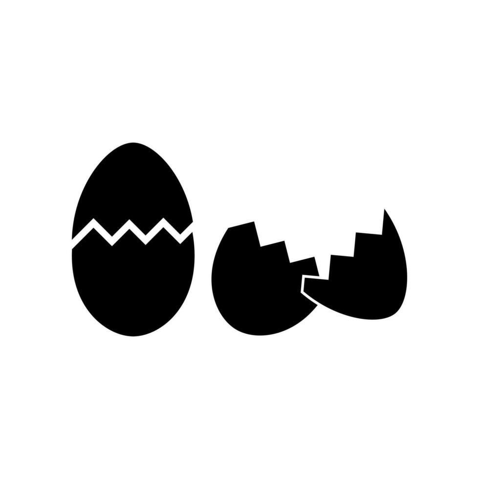 bruten ägg ikon. glyf stil bruten ägg fylla ikon vektor illustration