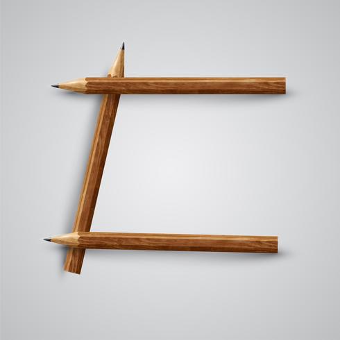 Ett brev som görs med penna, vektor
