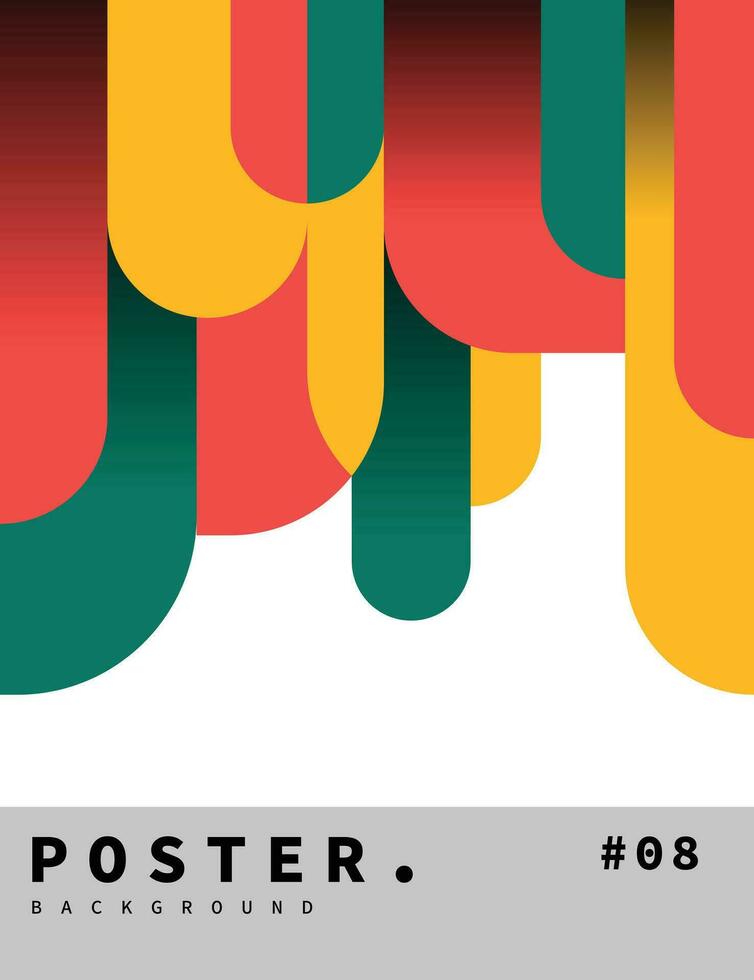 minimalistisch und abstrakt geometrisch Poster oder Banner Design. bunt geometrisch Schicht Hintergrund Design. Polygon Design Konzept. vektor