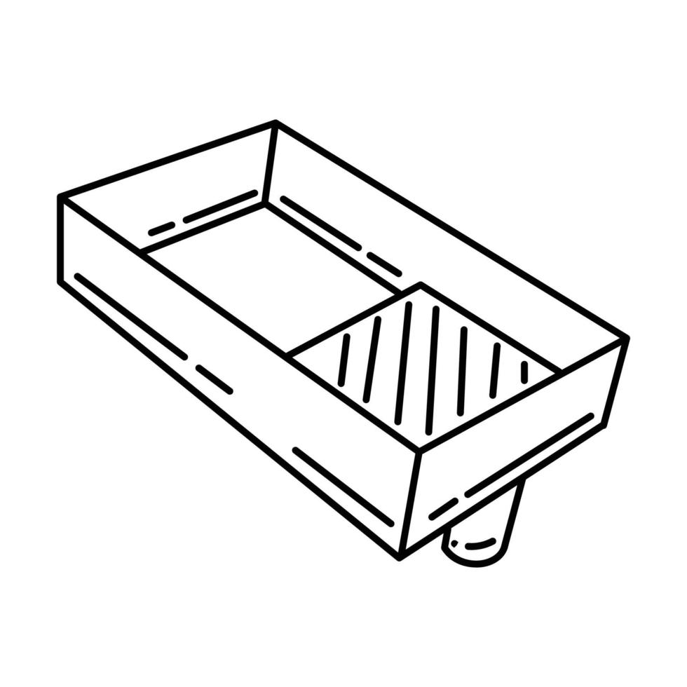 vätsketappningsikon. doodle handritad eller konturikonstil vektor