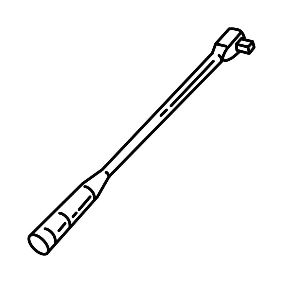 Symbol für die Brechstange. Gekritzel handgezeichnet oder Umriss-Icon-Stil vektor