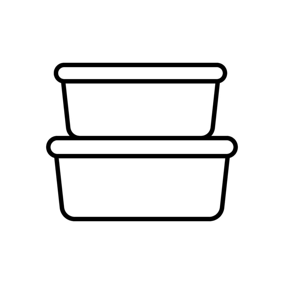 mat behållare låda ikon vektor design mallar