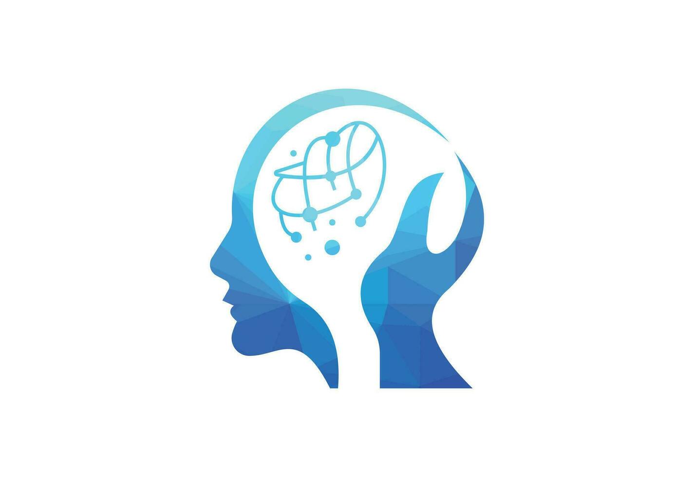 kreativ Mensch Gehirn abstrakt Vektor Logo Design Vorlage.