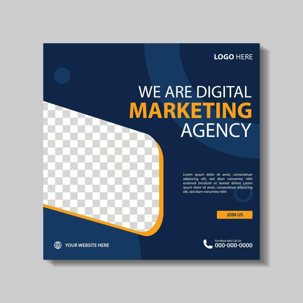 Digital Geschäft Marketing Banner zum Sozial Medien Post Vorlage. Geschäft Post Design zum Werbung vektor
