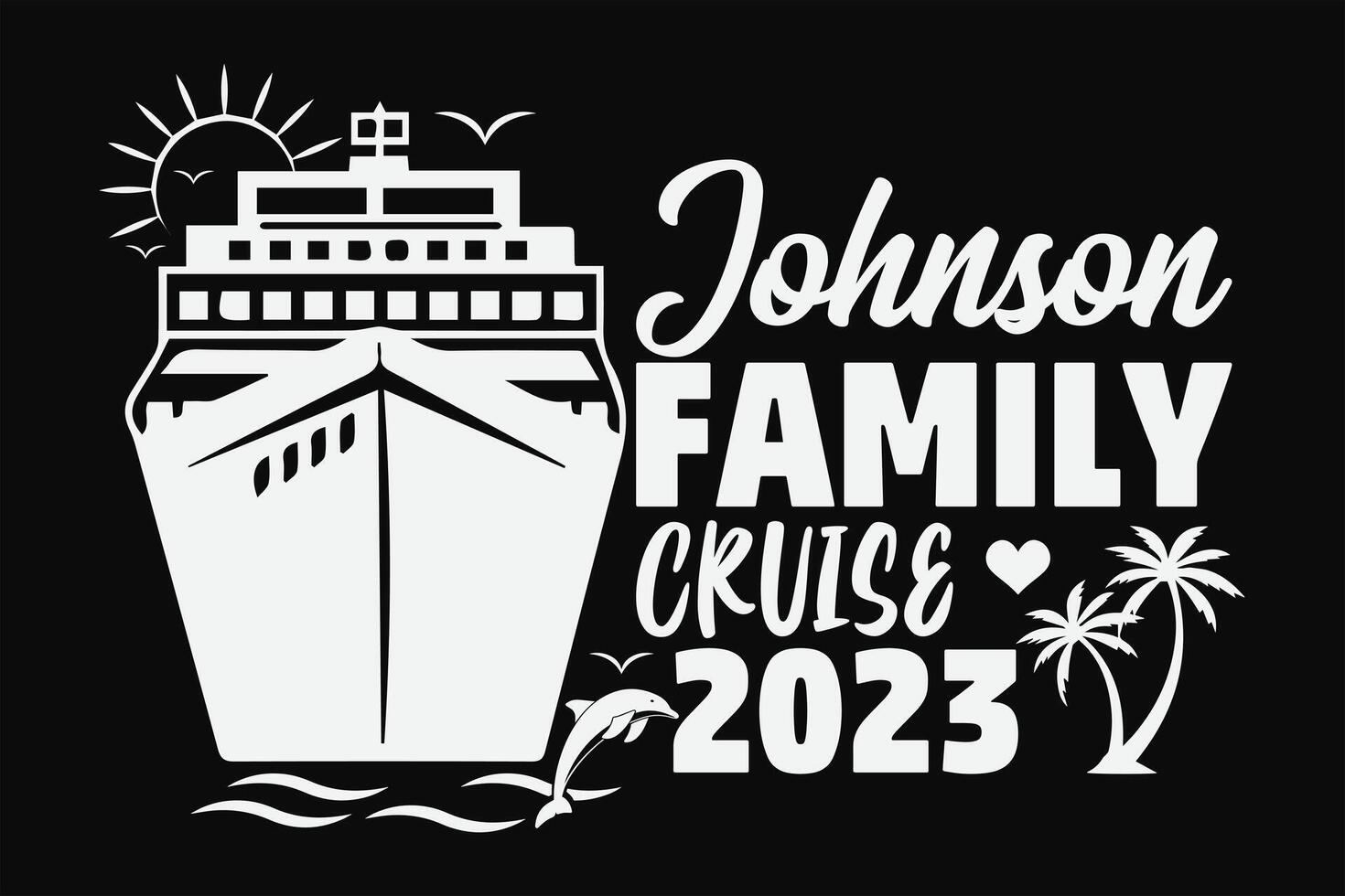 Familie Kreuzfahrt T-Shirt Design vektor