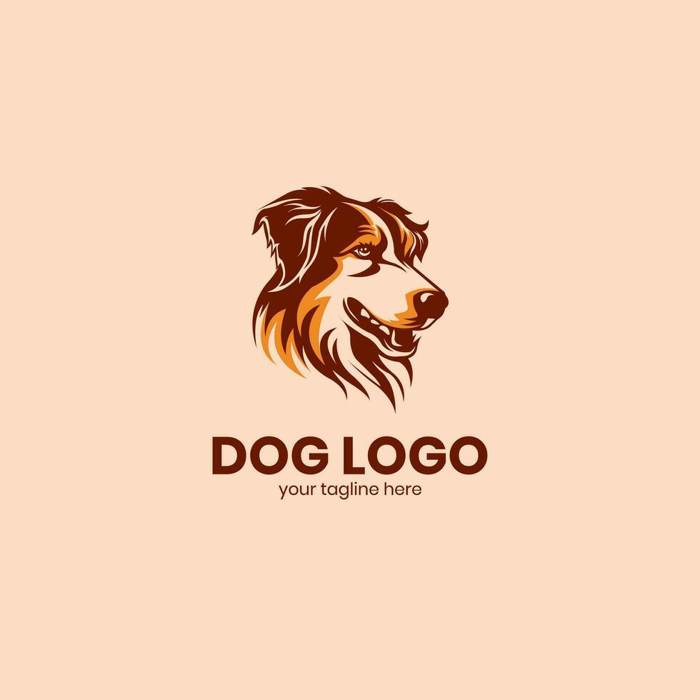 Hund Logo Design Vektor Lager Illustration