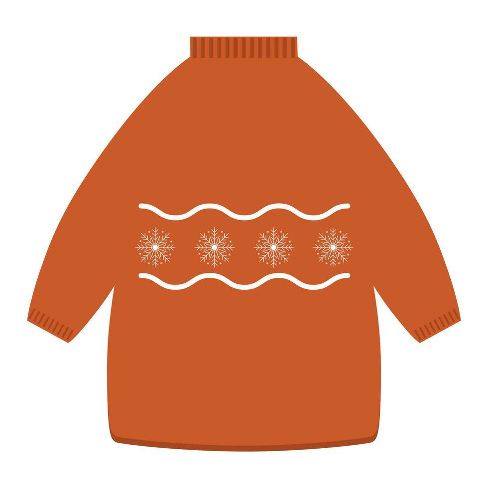 vinter- kläder, jul Tröja, tröja, hoppare i söt tecknad serie stil vektor