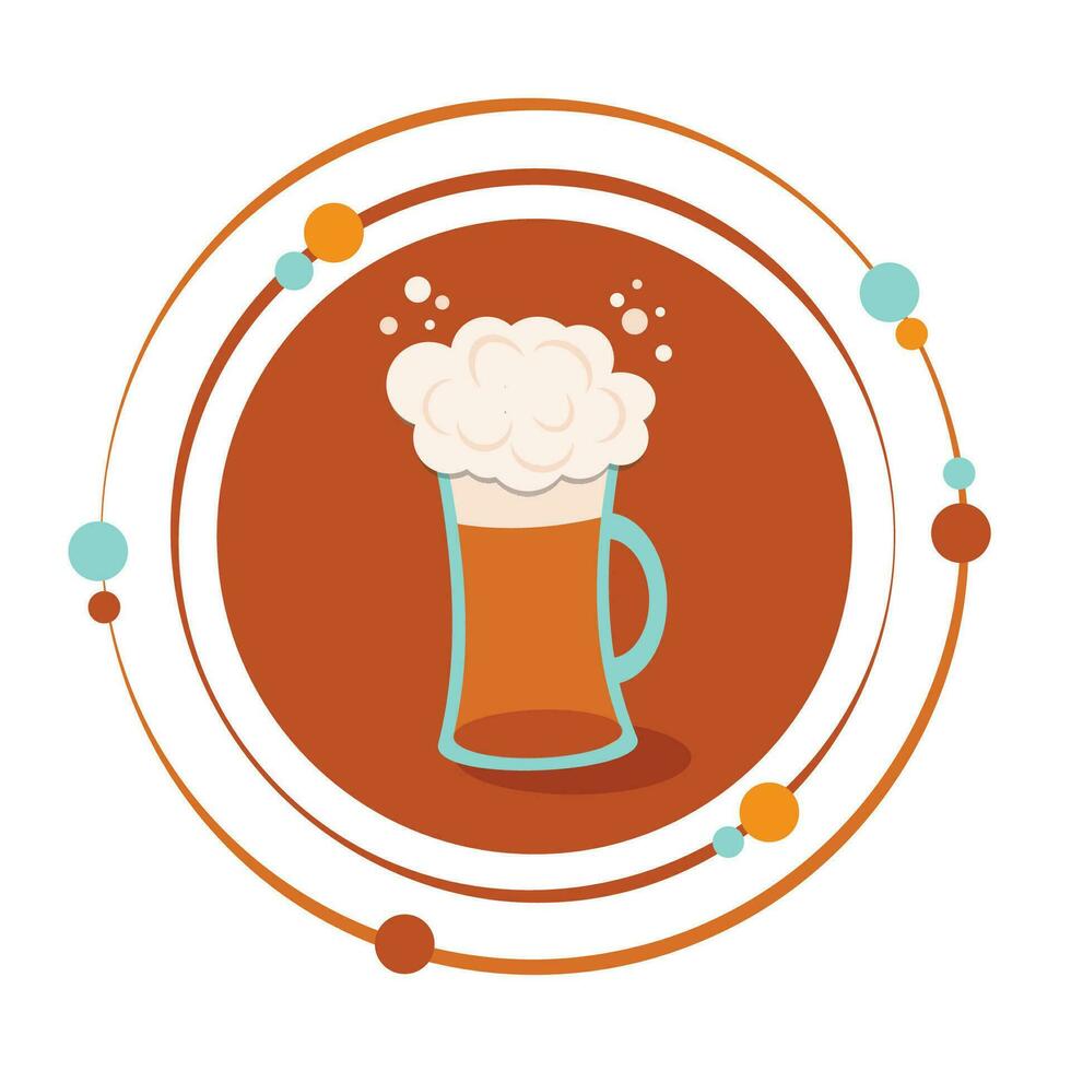 schäumen Becher von Bier Vektor Illustration Grafik Symbol Symbol