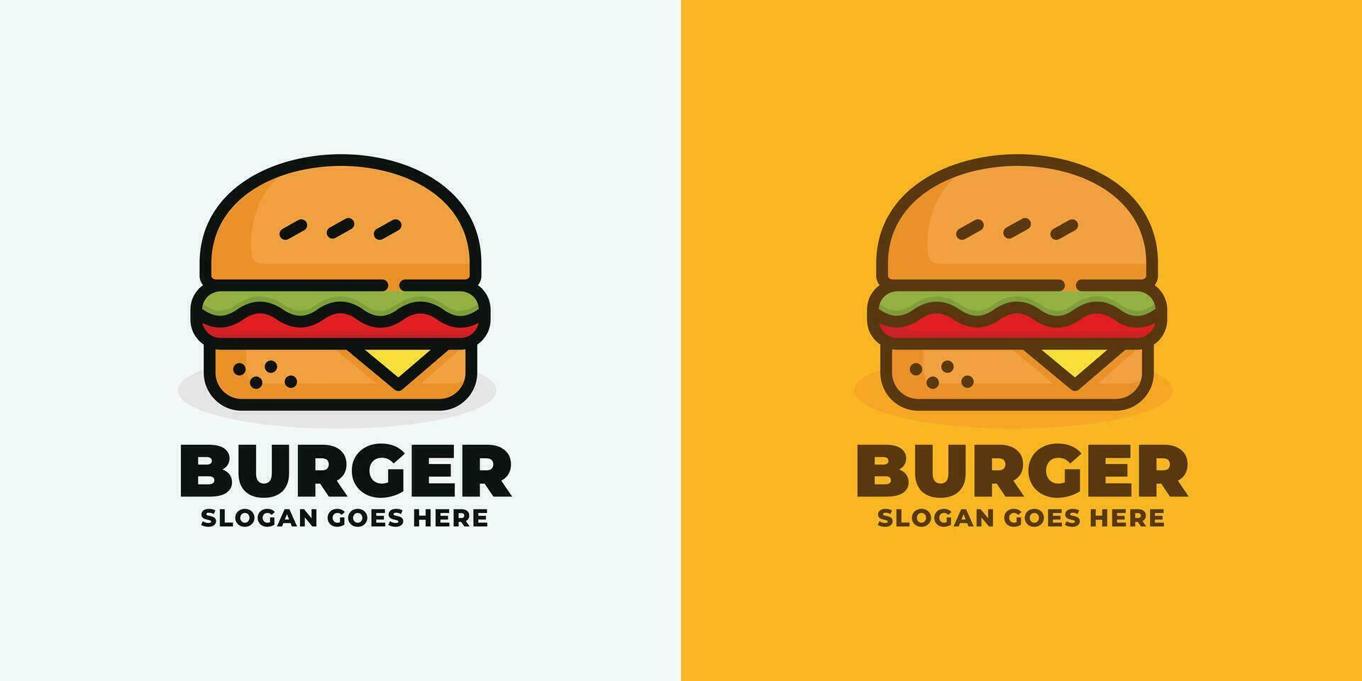 Burger Logo Design Vektor Illustration