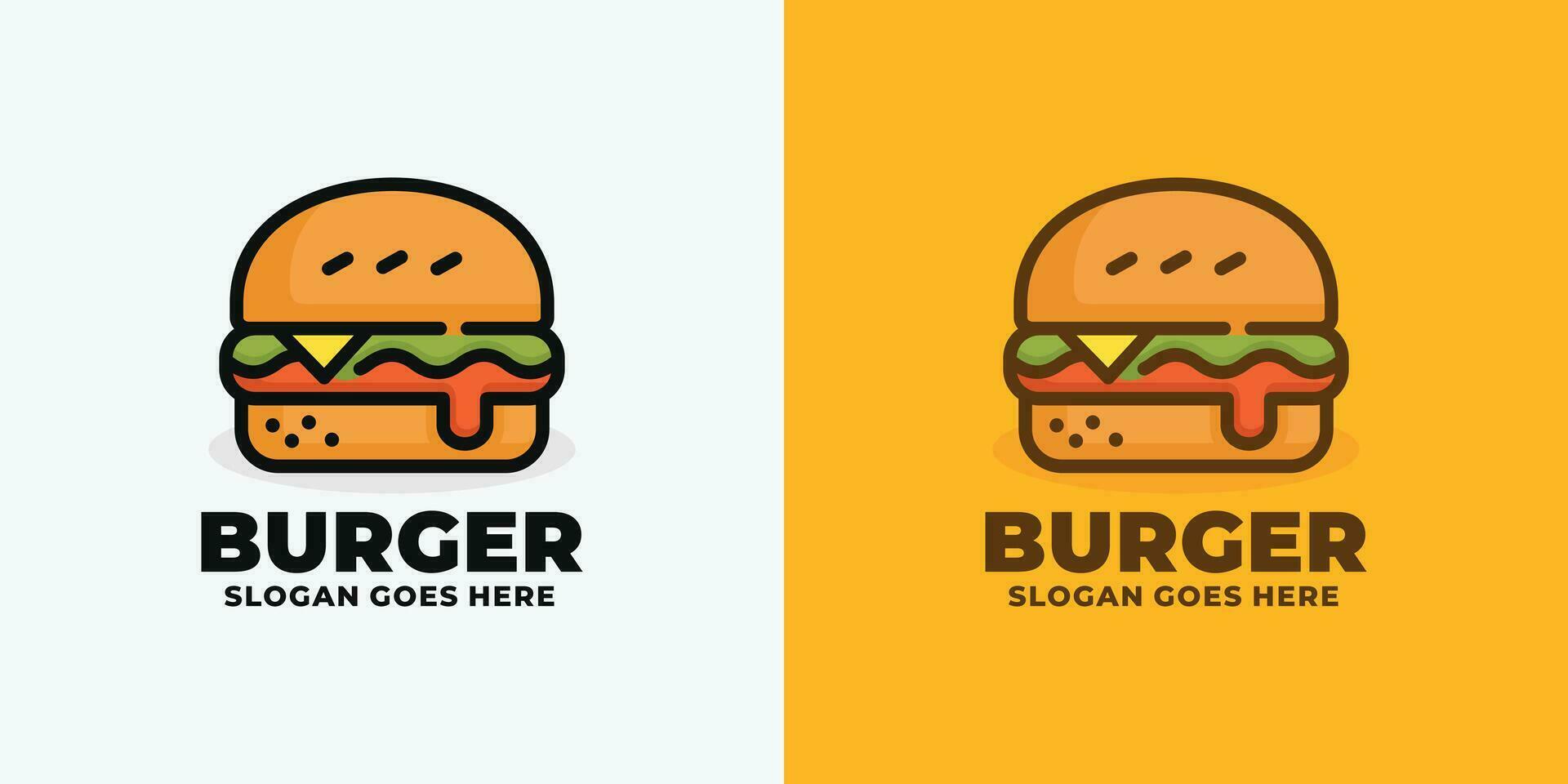 Burger Logo Design Vektor Illustration