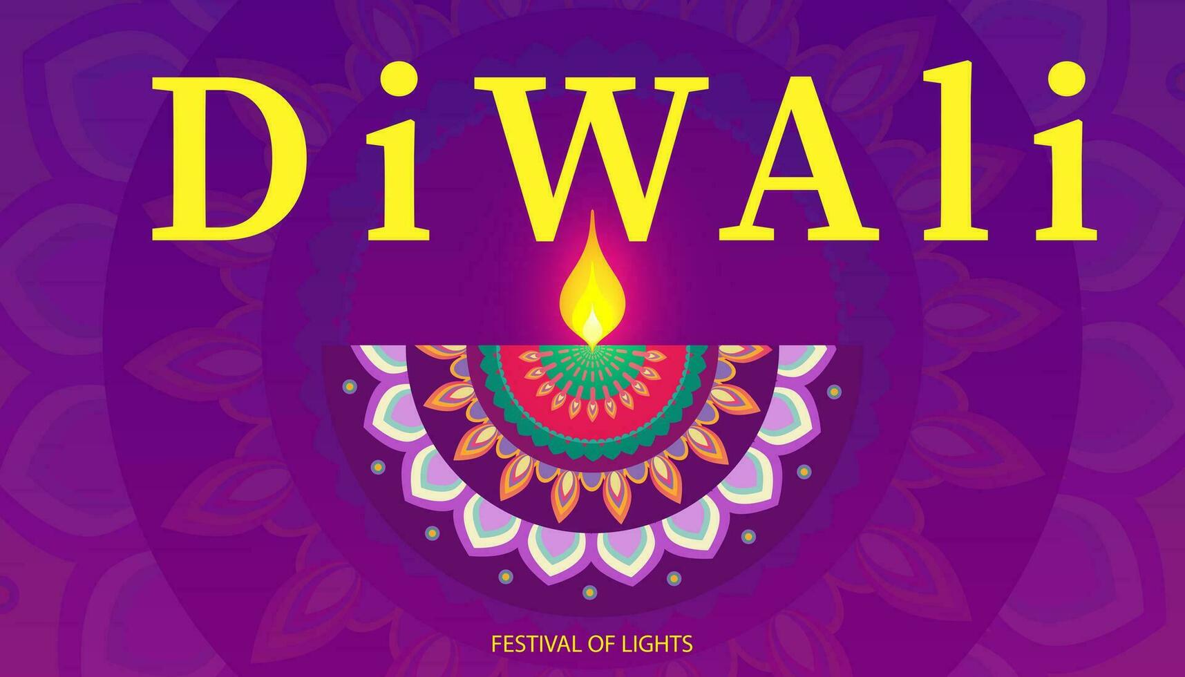 glücklich Diwali Hindu Festival Banner, Gruß Karte. Verbrennung Diya Illustration, Hintergrund zum Festival von Beleuchtung im Indien. Vektor Illustration