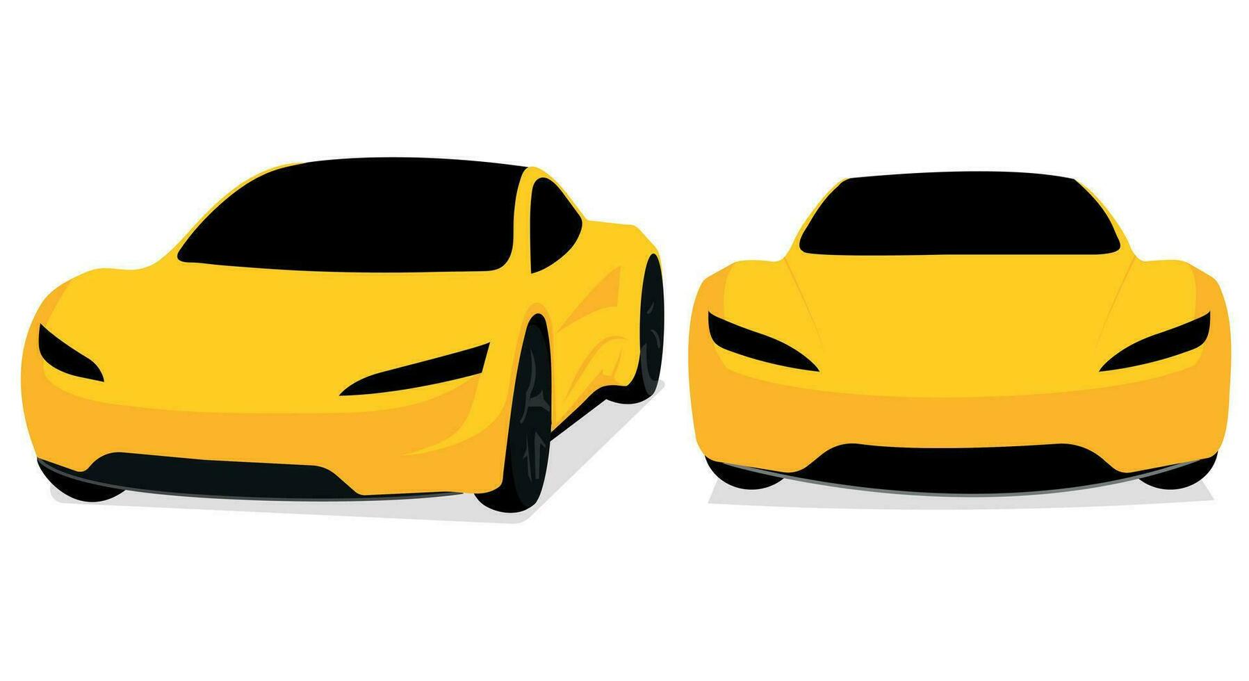 realistisk bil isolerat på vit. vektor bil illustration. uppsättning de bil från Allt sidor.