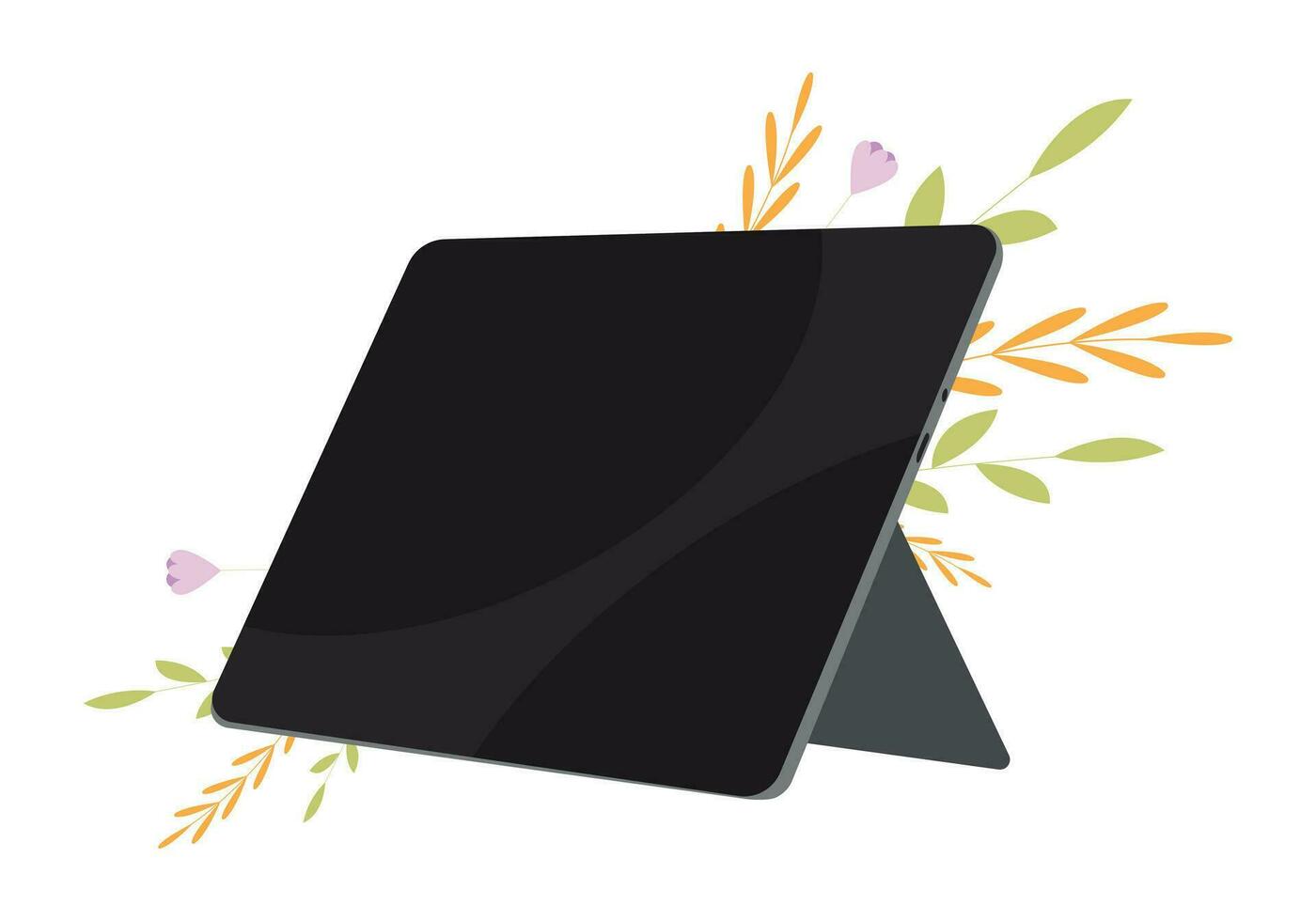 Tablette pc mit Bildschirm. Tablette eben Vektor Illustration. Tablette mit Hintergrund