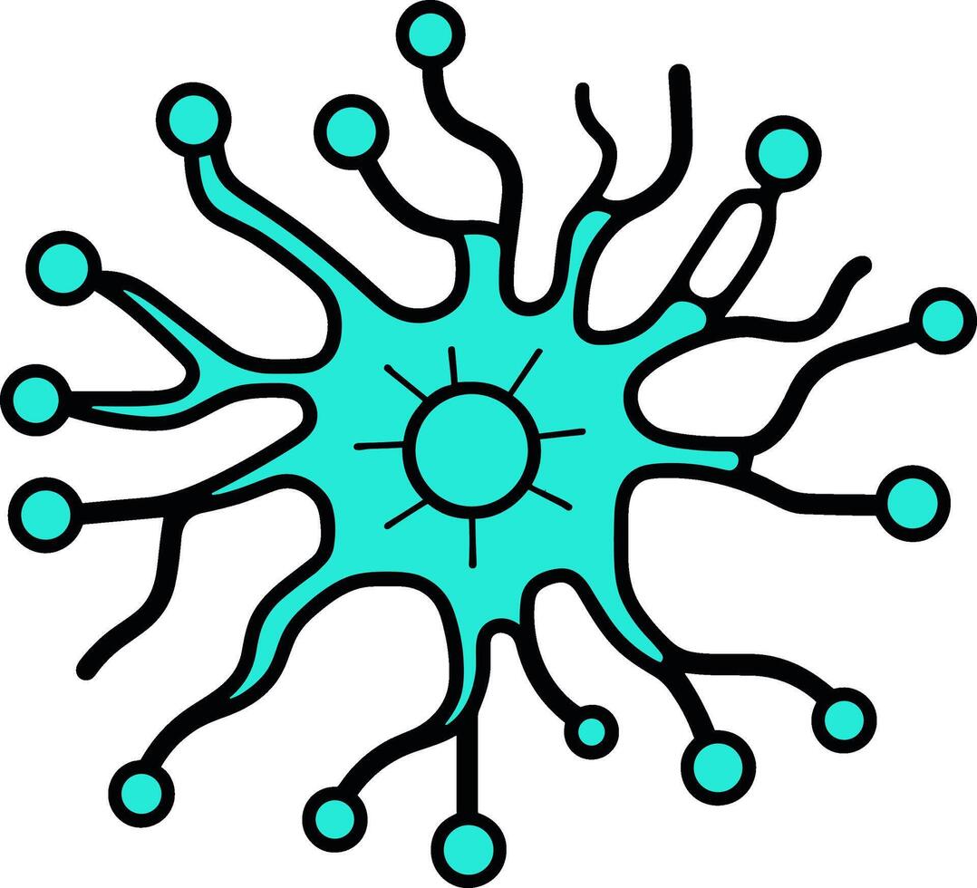 Neuron Logo Vektor Symbol Illustration, Mensch Organe Anatomie - - Linie Symbol.