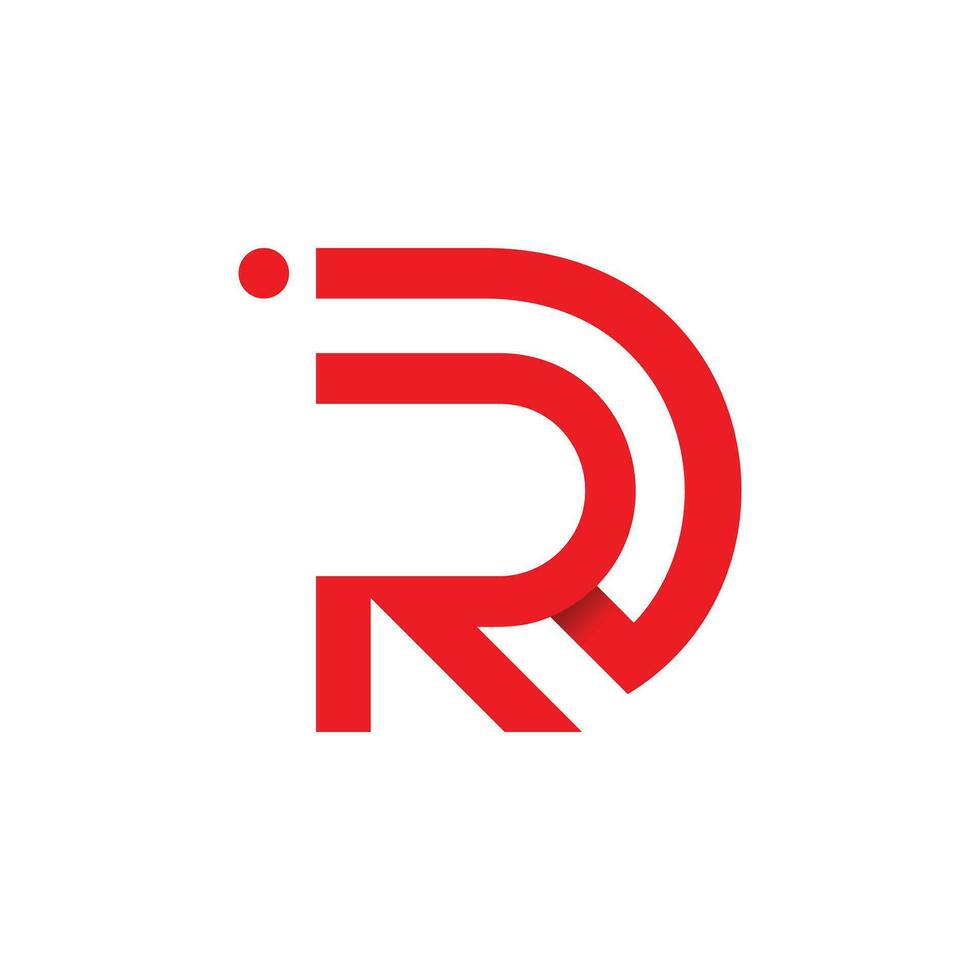 Brief r und d Design Element Vektor Symbol mit kreativ modern Konzept