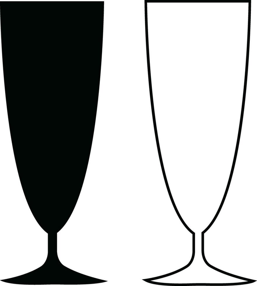 Wein Brille Symbole einstellen einfach Symbol von Bar, Restaurant. . verschiedene Wein Glas eben oder Linie Vektor schwarz Silhouette Sammlung zum Handy, Mobiltelefon Konzept und Netz Design.