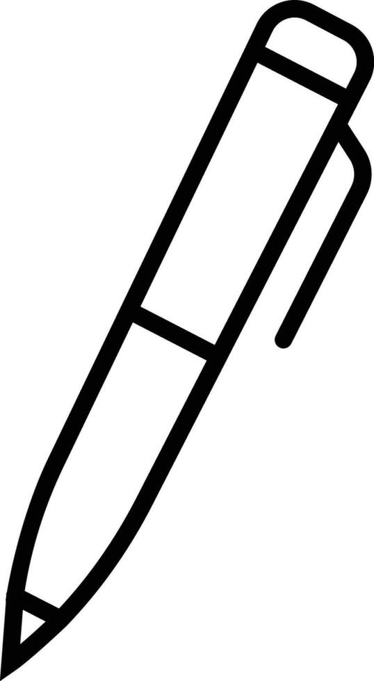 schwarz Stift Symbol. Unterschrift Stift linear und Gliederung Vektor Zeichen Piktogramm. einfach Stift Symbol . geeignet zum Netz Buchseite, Handy, Mobiltelefon Anwendung, ui, ux und gui Design.