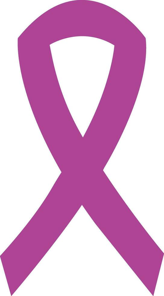 cancer band platt ikon. vektor medvetenhet band lila Färg isolerat på. internationell dag av cancer, värld cancer dag. design mall element i trendig stil för grafisk.