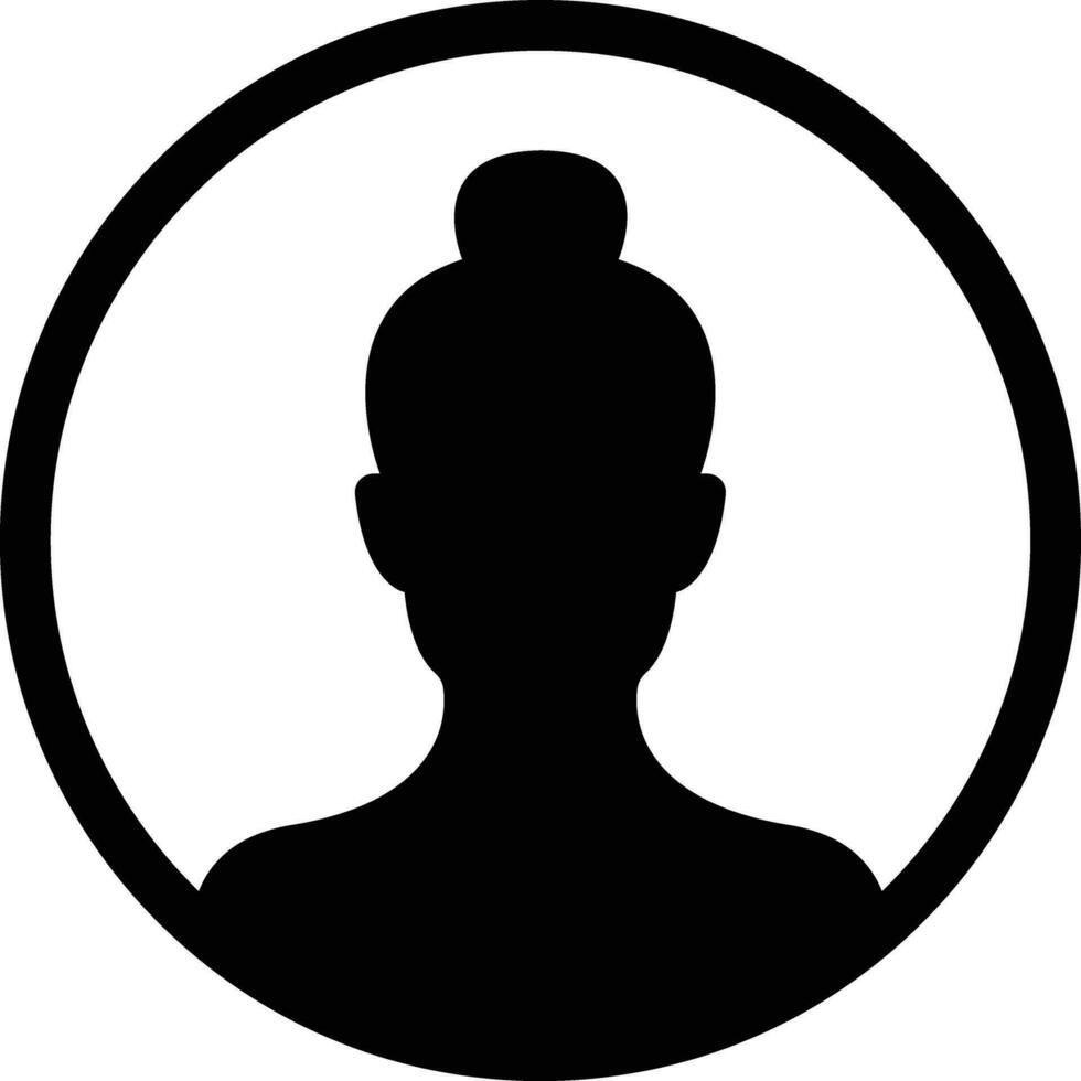 Geschäft Benutzerbild Profil schwarz Symbol. Frau von Benutzer eben Vektor Symbol im modisch gefüllt Stil isoliert auf . weiblich Profil Menschen vielfältig Gesicht zum Sozial Netzwerk oder Netz.