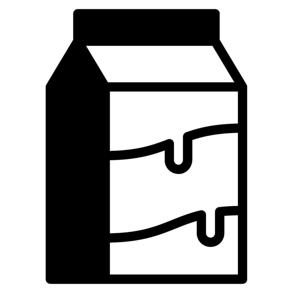 Essen und Bäckerei Milch Symbol vektor