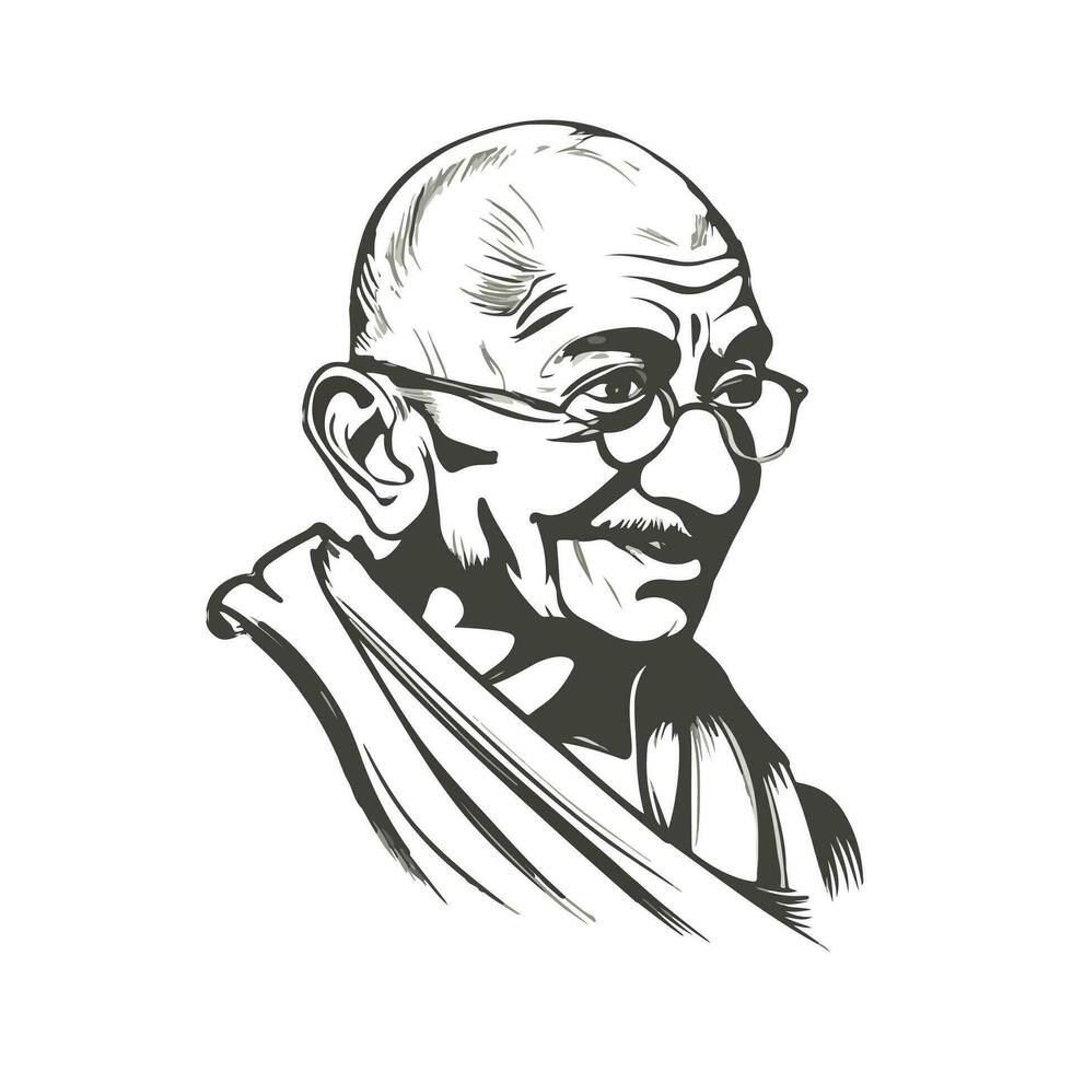 Mahatma Gandhi Freiheit Kämpfer 2 Oktober vektor