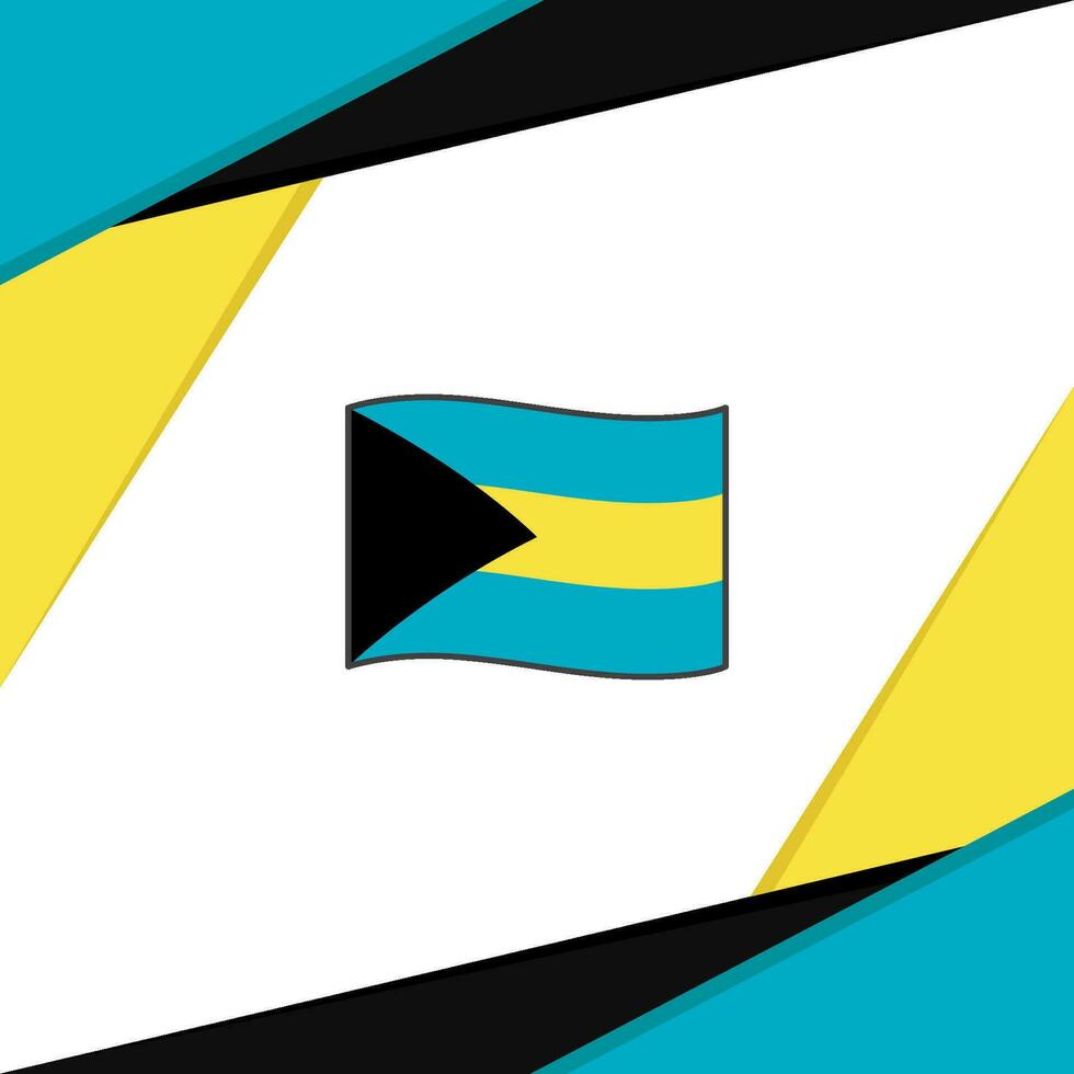 Bahamas flagga abstrakt bakgrund design mall. Bahamas oberoende dag baner social media posta. Bahamas vektor