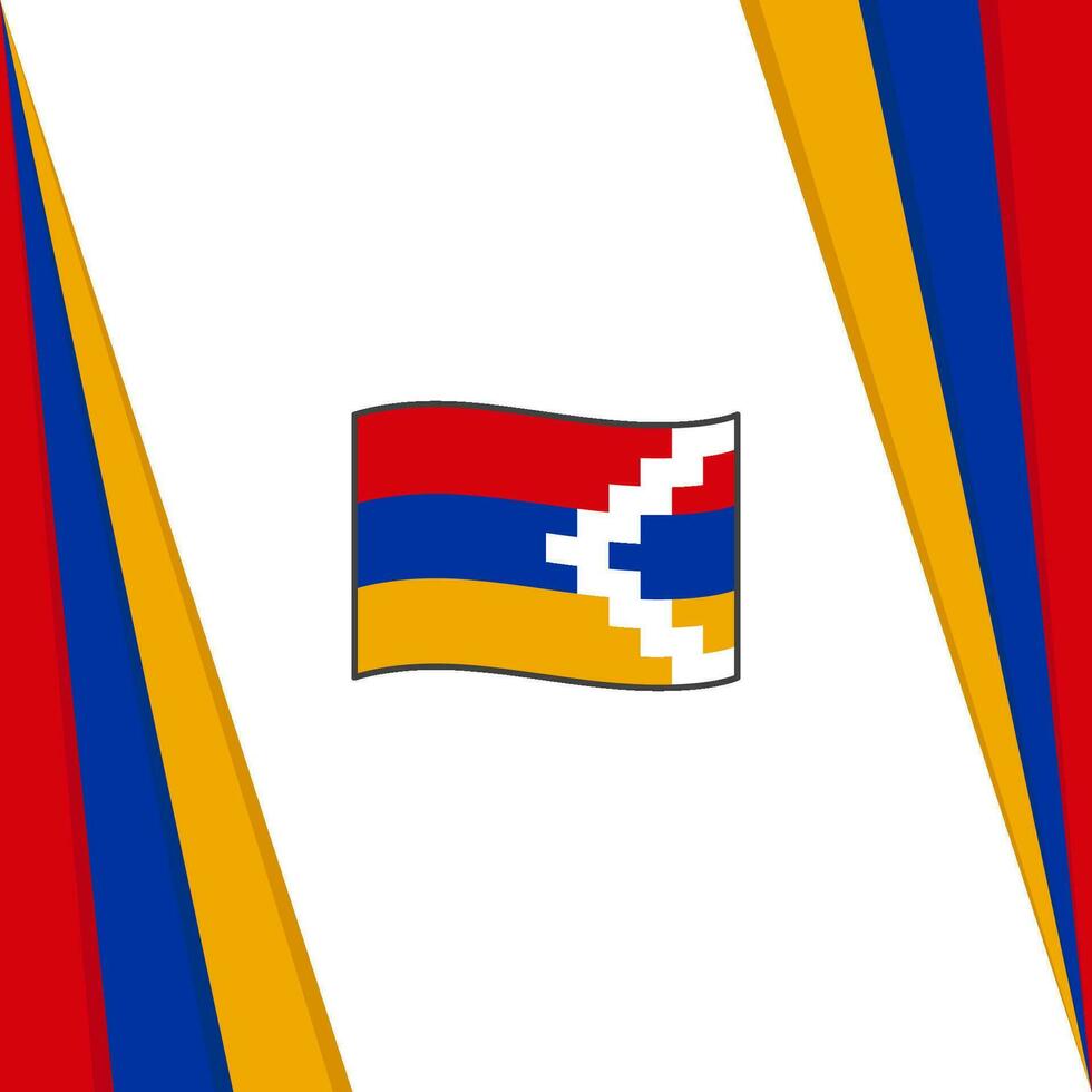 Nagorno Karabach Flagge abstrakt Hintergrund Design Vorlage. Nagorno Karabach Unabhängigkeit Tag Banner Sozial Medien Post. Nagorno Karabach Flagge vektor