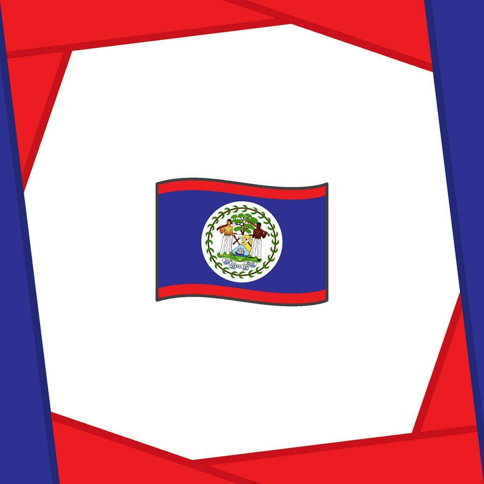 belize Flagge abstrakt Hintergrund Design Vorlage. belize Unabhängigkeit Tag Banner Sozial Medien Post. belize Banner vektor