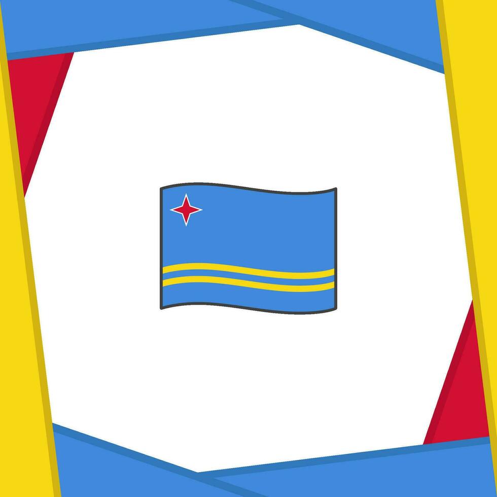 Aruba Flagge abstrakt Hintergrund Design Vorlage. Aruba Unabhängigkeit Tag Banner Sozial Medien Post. Aruba Banner vektor