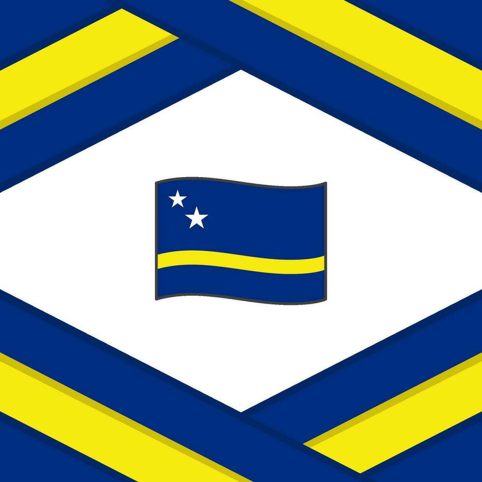 Curacao Flagge abstrakt Hintergrund Design Vorlage. Curacao Unabhängigkeit Tag Banner Sozial Medien Post. Curacao Vorlage vektor