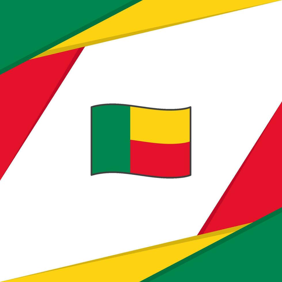 benin flagga abstrakt bakgrund design mall. benin oberoende dag baner social media posta. benin vektor