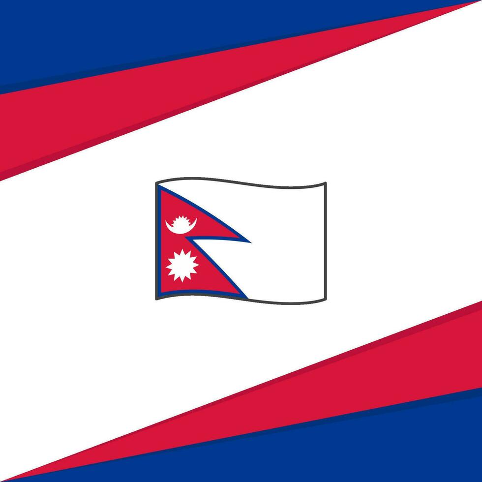 Nepal Flagge abstrakt Hintergrund Design Vorlage. Nepal Unabhängigkeit Tag Banner Sozial Medien Post. Nepal Design vektor