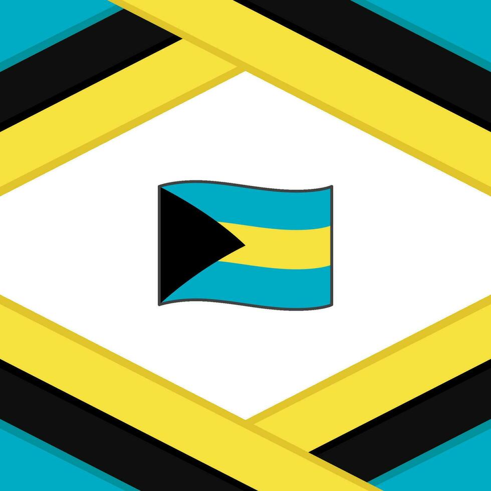 Bahamas flagga abstrakt bakgrund design mall. Bahamas oberoende dag baner social media posta. Bahamas mall vektor