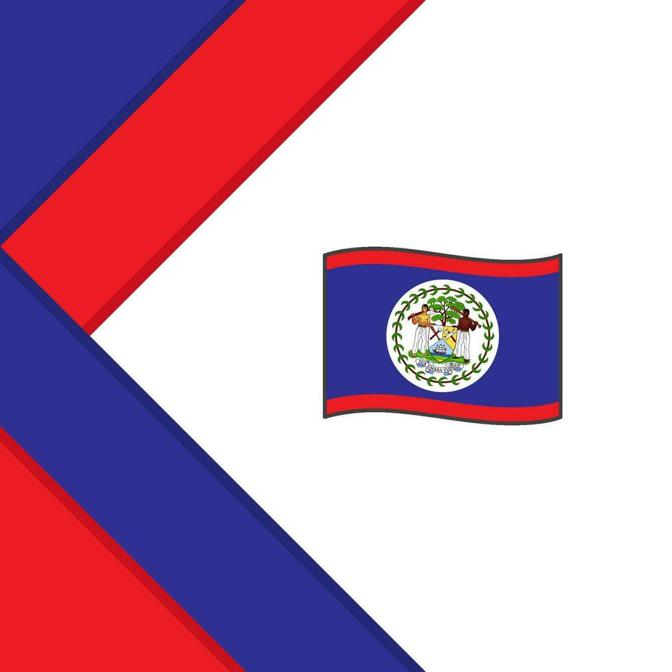 belize Flagge abstrakt Hintergrund Design Vorlage. belize Unabhängigkeit Tag Banner Sozial Medien Post. belize Illustration vektor