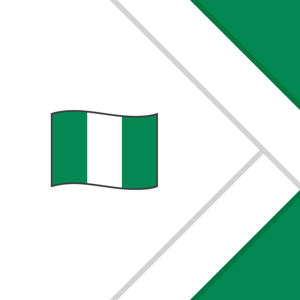 Nigeria Flagge abstrakt Hintergrund Design Vorlage. Nigeria Unabhängigkeit Tag Banner Sozial Medien Post. Nigeria Karikatur vektor