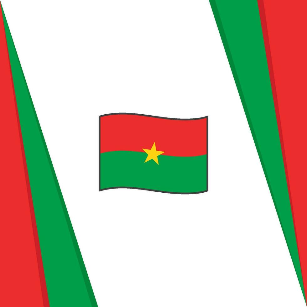 Burkina Faso Flagge abstrakt Hintergrund Design Vorlage. Burkina Faso Unabhängigkeit Tag Banner Sozial Medien Post. Burkina Faso Flagge vektor