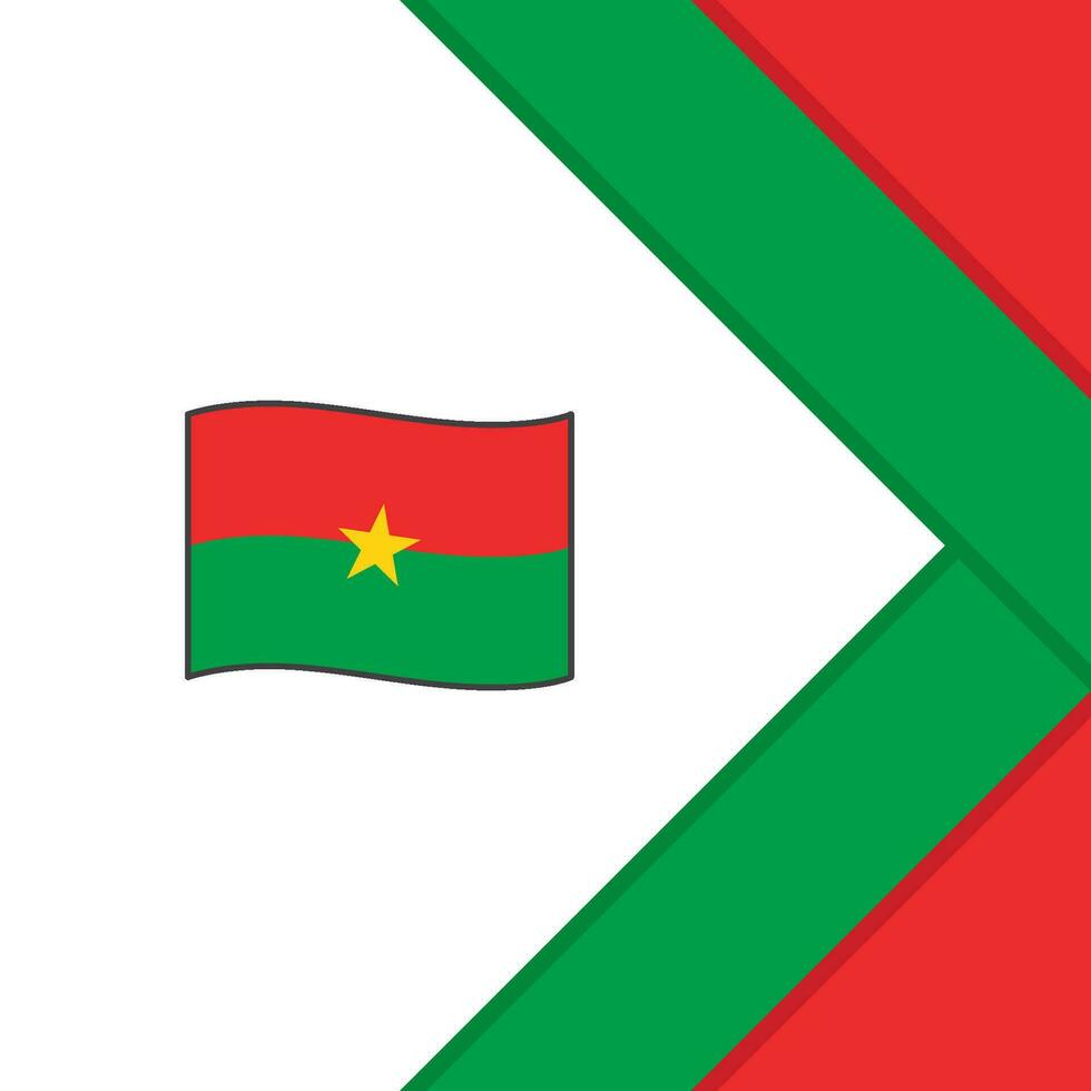 Burkina faso flagga abstrakt bakgrund design mall. Burkina faso oberoende dag baner social media posta. Burkina faso tecknad serie vektor