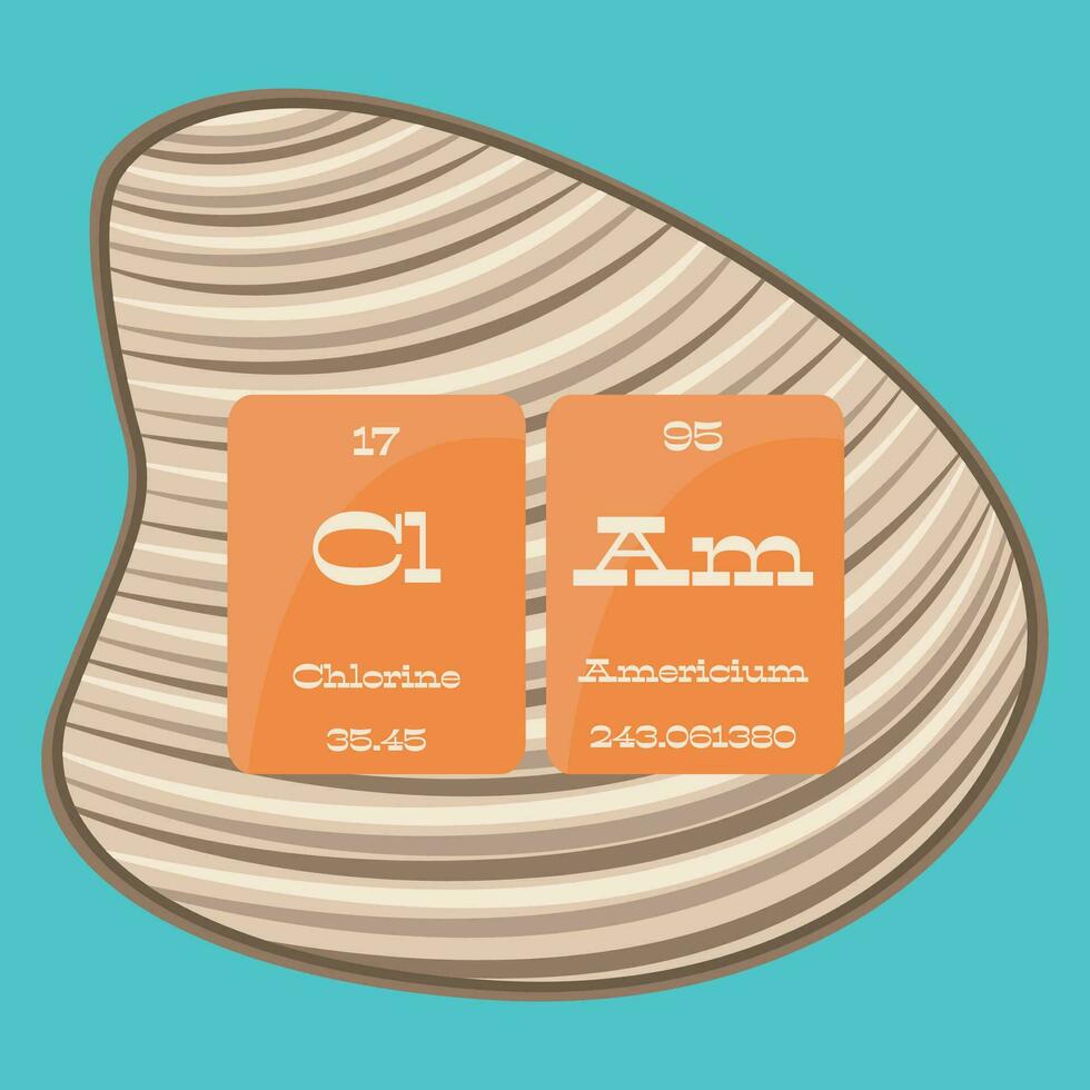 Wissenschaft thematisch Muschel periodisch Tabelle Vektor Illustration Grafik