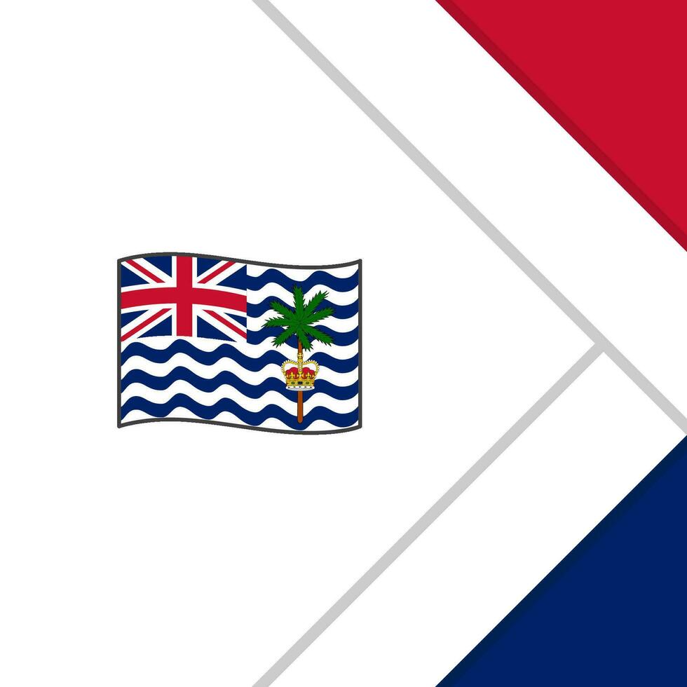 brittiskt indisk hav territorium flagga abstrakt bakgrund design mall. brittiskt indisk hav territorium oberoende dag baner social media posta. tecknad serie vektor