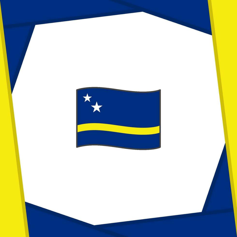 Curacao Flagge abstrakt Hintergrund Design Vorlage. Curacao Unabhängigkeit Tag Banner Sozial Medien Post. Curacao Banner vektor